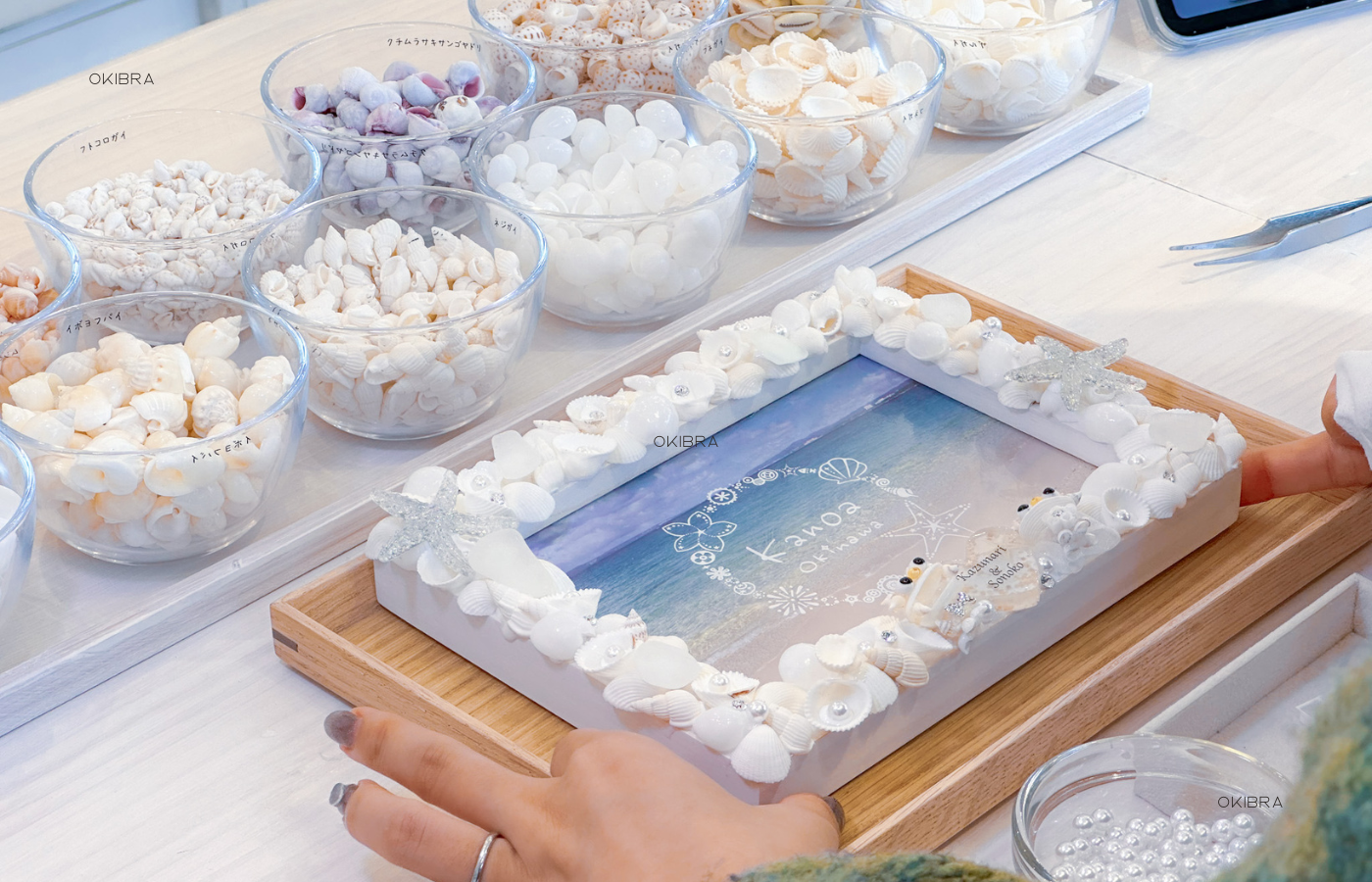 沖繩飾品與相框製作體驗 沖繩卡諾亞 沖繩那霸市恩納村 kanoaokinawa 配件製作 相框製作