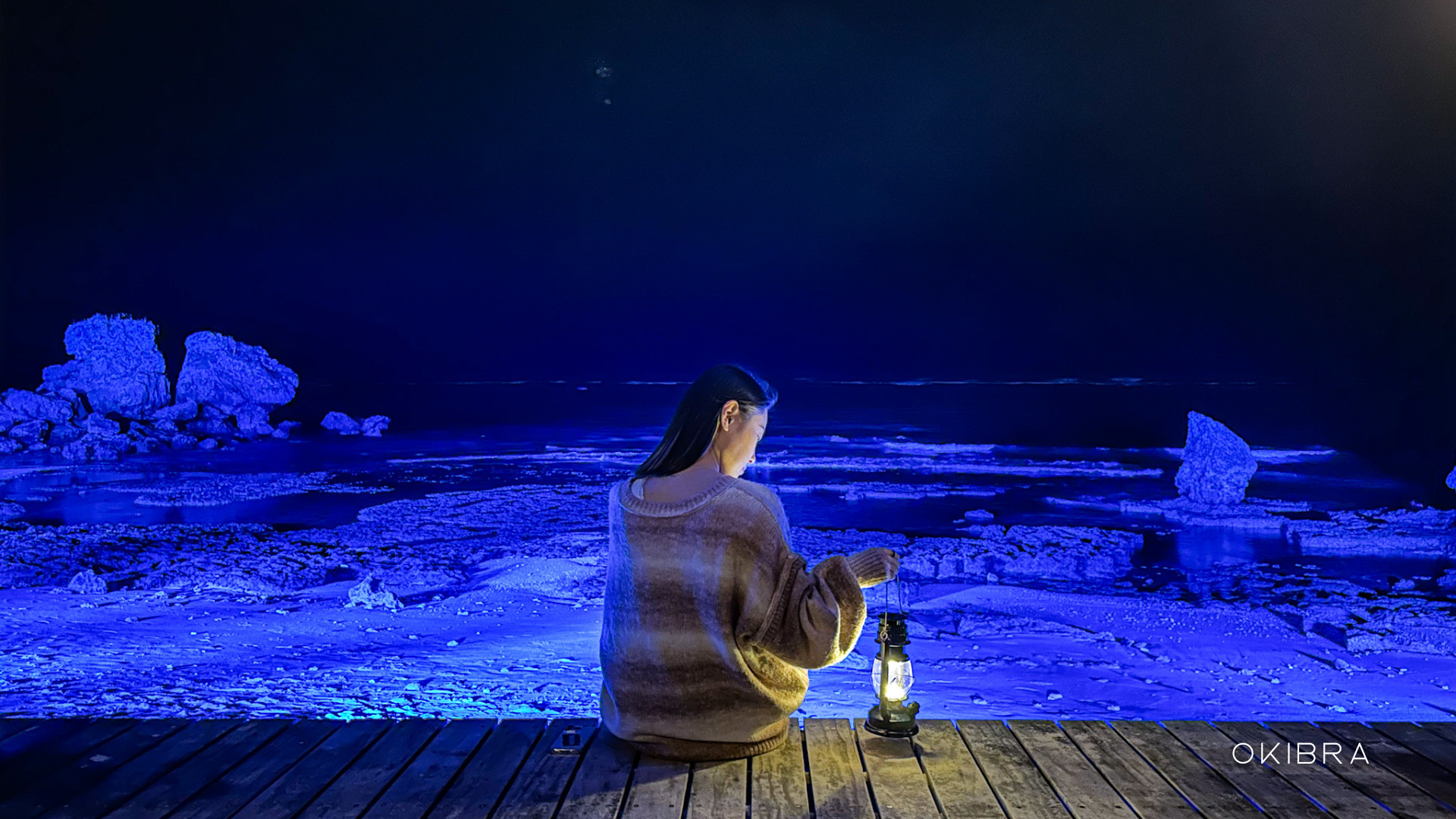 星野リゾートバンタカフェイルミーバンタ海辺の夜灯かり