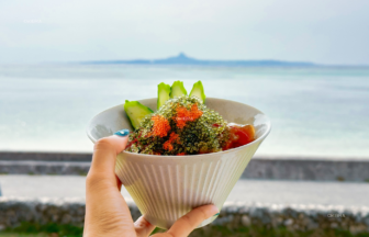 沖縄県本部町 チャハヤブラン オーシャンビューカフェ ポキ丼・ロコモコ・パンケーキ