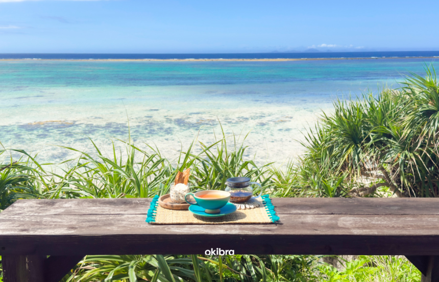 沖縄県今帰仁村 海辺の宿あまみく ティールーム やんばる紅茶 オーシャンビュー 予約必須